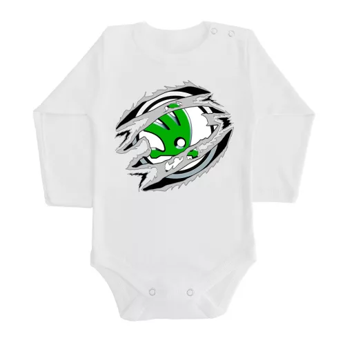 skoda biely dlhý rukáv dojenské body