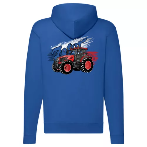 mikina s kapucňou a zipsom zetor c. 170 modrý