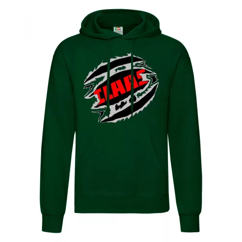 svetr s mikinou claas logo zelená