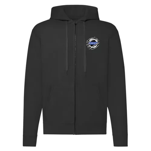 volvo zips čierna mikina