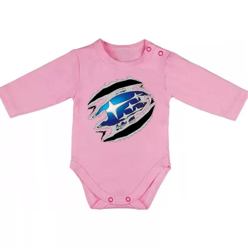 subaru ružové dojenské telo s dlhým rukávom