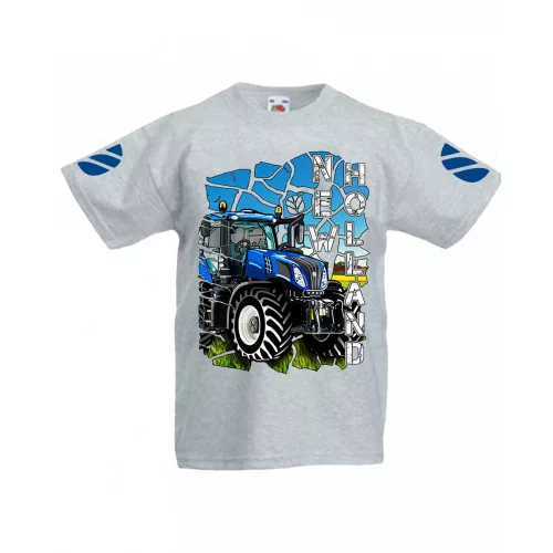 detské tričko new holland šedé