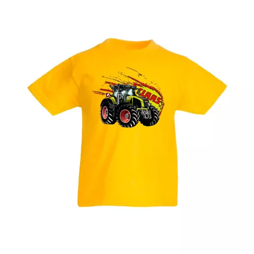 detské tričko claas axion žlté