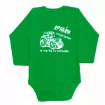 môj otec je najlepší traktor biely vzor, ​​body pre bábätká zelená dlhý rukáv + nohavice a ponožky