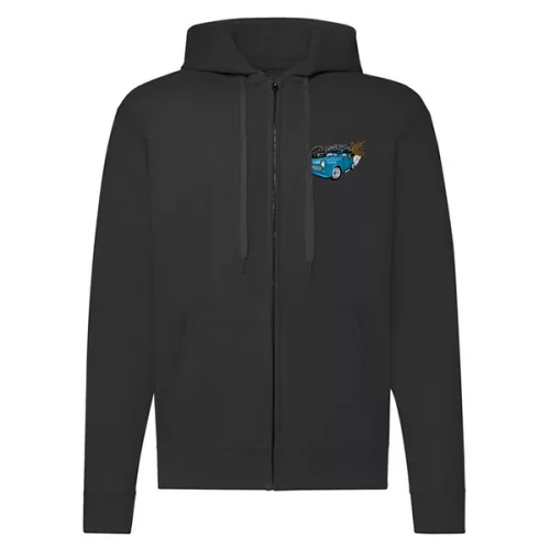 trabant 601 mikina čierna na zips