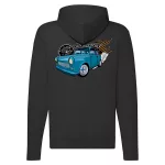 trabant 601 mikina čierna na zips