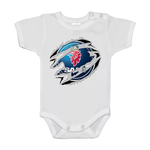 saab biely krátky rukáv dojenské telo