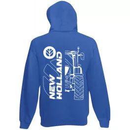 new holland modrý kruhový sveter na zips s bielem vzorom