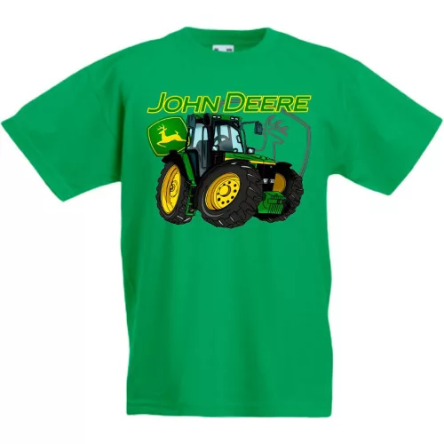 zelené detské tričko tractor zelená