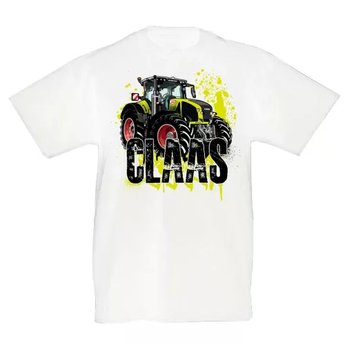 claas traktor biele detské tričko