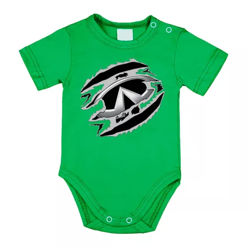 infiniti zelené dojčenské telo s krátkym rukávom