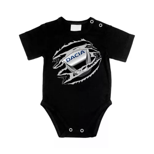 dacia čierne dojčenské telo s krátkym rukávom