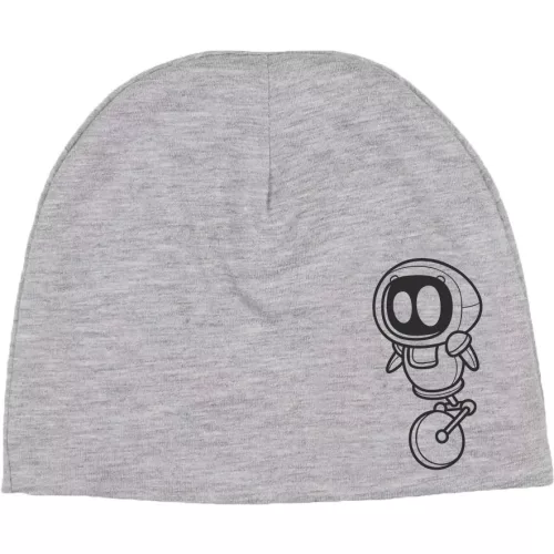 robot detský čiapok šedý