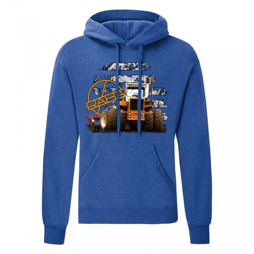 rába steiger v práci modrá mikina