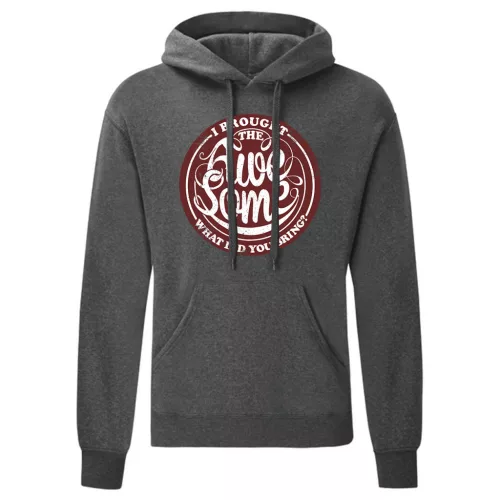 i brought the…sivá sveter s klokaním vreckom