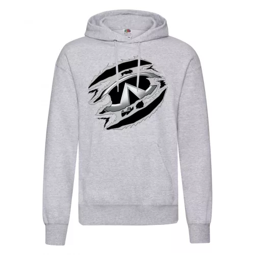 infiniti mikina svetlo sivá