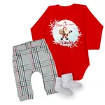 sada body a nohavíc santa s dlhým rukávom sa ku mne dostáva ako prvý