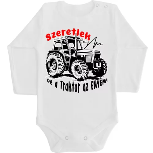milujem ťa otec, ale traktor je moj! telo bábätka