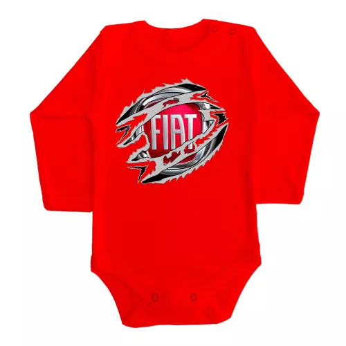 fiat červená dlhý rukáv dojenské body