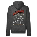 hell rider motorcycle mikina na zips, sivá