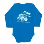 môj otec je najlepší traktor čierny vzor, ​​body pre bábätká modrý dlhý rukáv + nohavice a ponožky