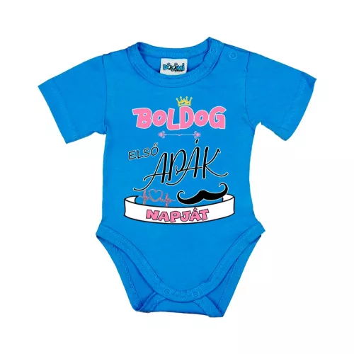 šťastný prvý deň otcov body pre bábätká dievča modrá