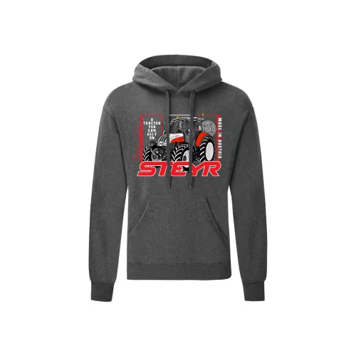 svetre steyr s kapucňou tmavošedá