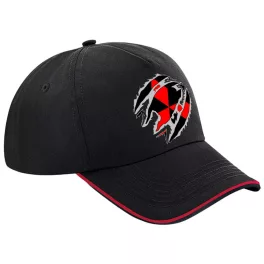 čiernočervená lehotaná baseball čiapka mitsubishi