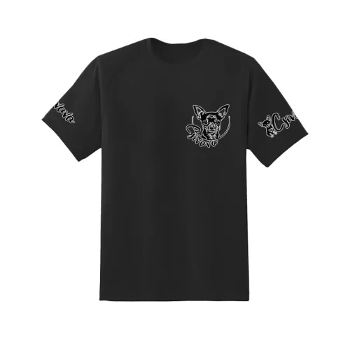 čierne pánske tričko čivava malý vzor