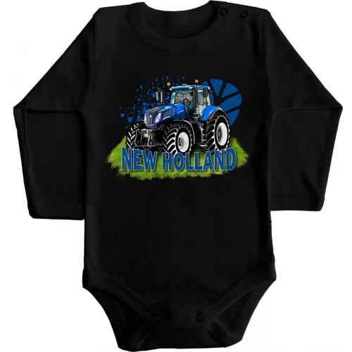 new holland body pre bábätká čierna dlhý rukáv