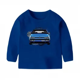 vw golf mk3 detské tričko s dlhým rukávom modré