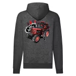 mtz 82 tmavosivý sveter s kapúcou na zip