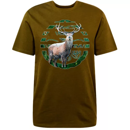 zimná jeleň hnedá košeľa