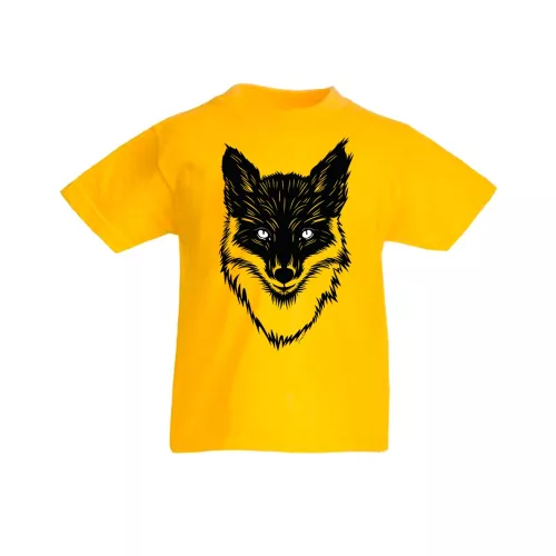 detské tričko líška yellow