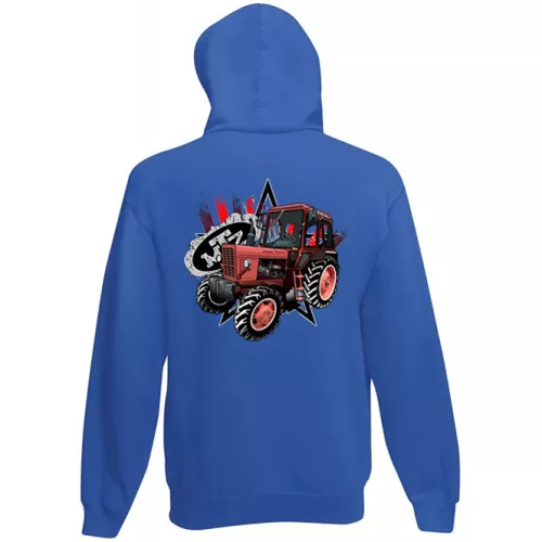 mtz 82 detský sveter na zips - modrý