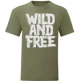 wild and free zelená tričko