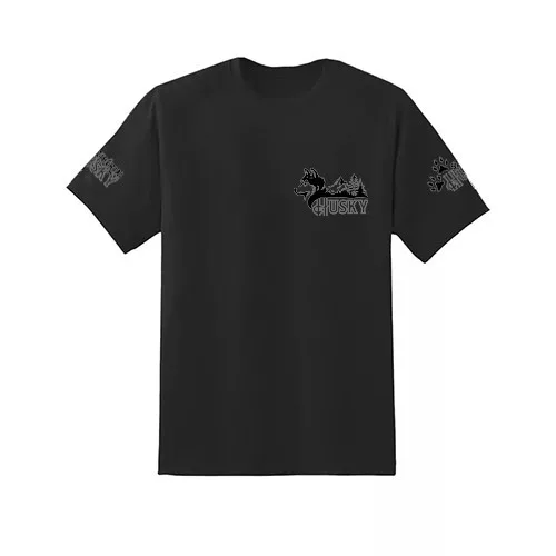 pánske tričko čierne husky malý vzor