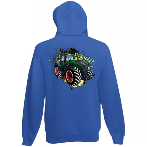 detský sveter na zips fendt - modrý