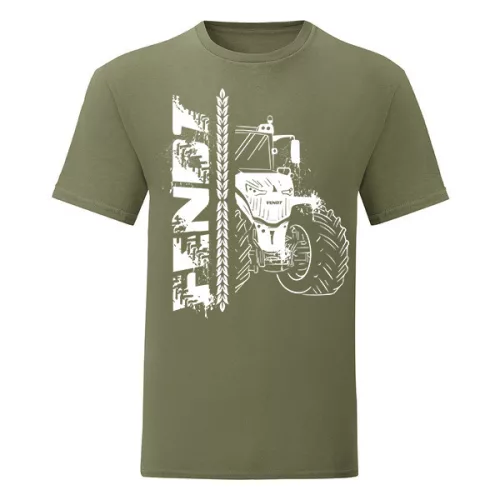 dizajn fendt zelené tričko biely vzor