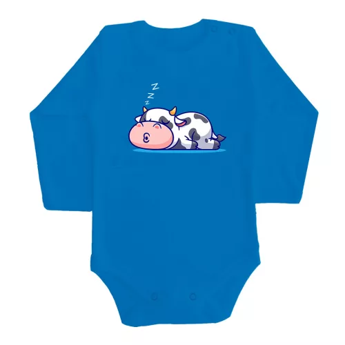 spiaci kravičkas dlhý rukáv body pre bábätká modrá