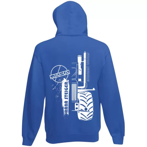 rába modrý kruhový sveter na zips s bielým vzorom