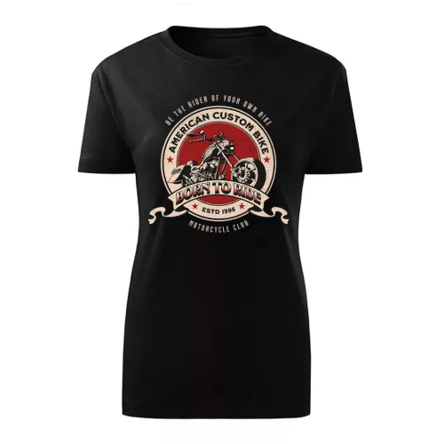 american custom bike motorcycle dámske tričko čierne