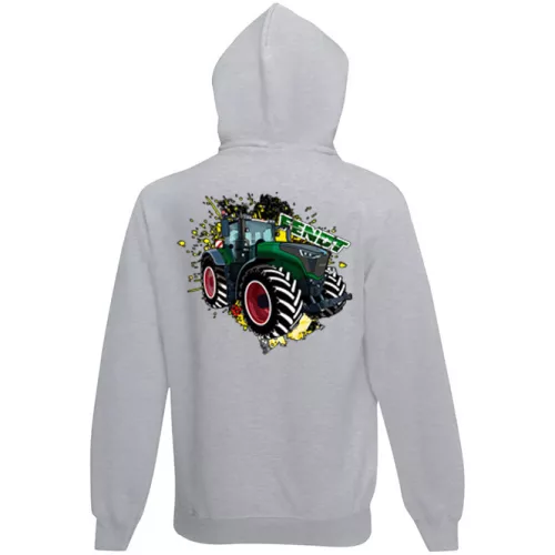 detský sveter na zips fendt - sivý