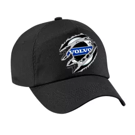 čierna látková volvo baseball čiapka
