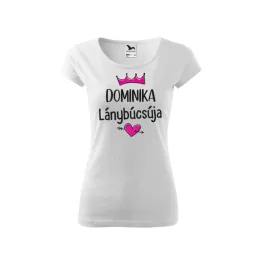 biele tričko s menom