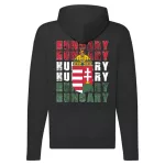 maďarský erbový sveter na zips (čierny)