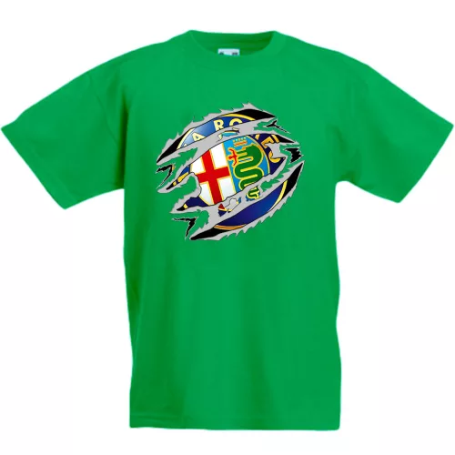 alfa romeo zelené detské tričko