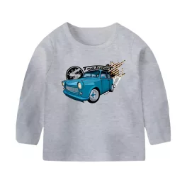 trabant 601 detské tričko s dlhým rukávom šedé
