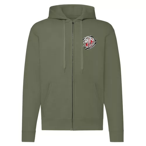 mg zips zelená mikina