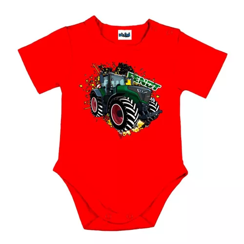 fendt body pre bábätká červený krátky rukáv